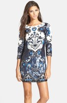 Thumbnail for your product : Needle & Thread 'Midnight' Floral Sequin Shift Minidress