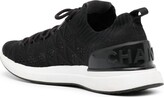 Thumbnail for your product : Chanel Pre Owned Rib-Knit Lace-Up Sneakers