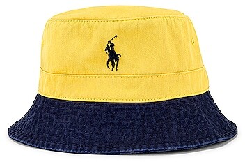 Polo Ralph Lauren Bucket Hat in Navy,Yellow - ShopStyle