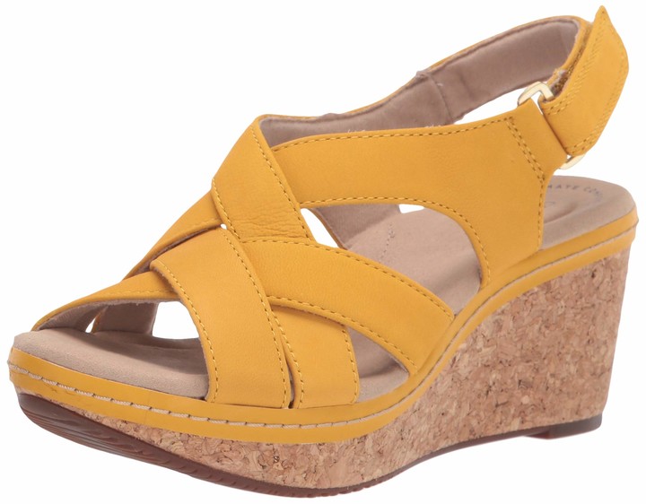 clarks sandals womens orange