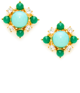 Thumbnail for your product : Gerard Yosca Turquoise & Green Stud Earrings