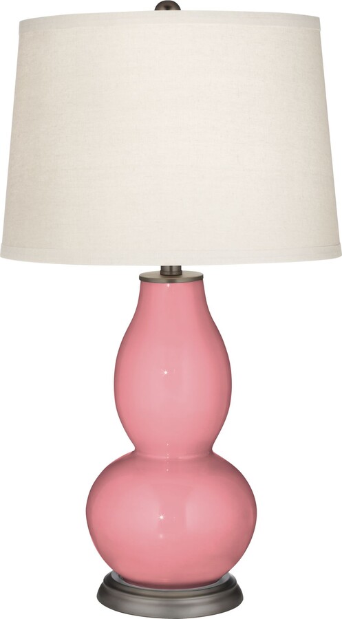 Color Plus Double Gourd 28 3/4" High Haute Pink Table Lamp