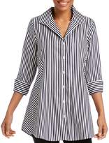 Thumbnail for your product : Foxcroft Cecilia Stripe Button-Down Tunic