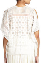 Thumbnail for your product : BCBGMAXAZRIA Reginah Lace-Paneled Caftan Top
