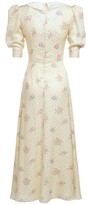 Thumbnail for your product : Alessandra Rich Printed silk jacquard midi dress