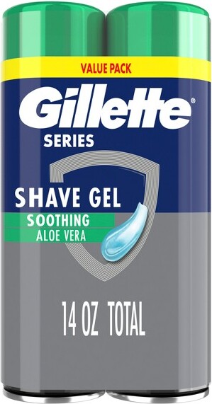 GilletteSeriesSensitiveSoothingwithAloeVeraMen'sShaveGel-7oz/2pk