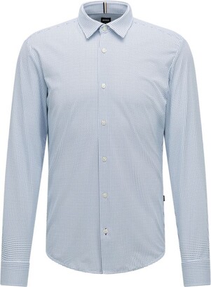 HUGO BOSS Slim-fit shirt in stretch jersey - ShopStyle