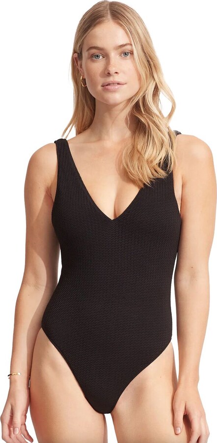Seafolly Collective Cross Back One Piece - Black – Seafolly US