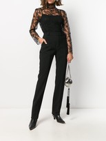Thumbnail for your product : CARMEN MARCH Lace-Embroidered Sheer Top