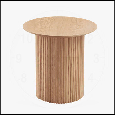 Orren Ellis Versatile and Stylish Mid Century Modern Round Fluted Side Table for Bedroom and Living Room