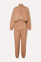 Thumbnail for your product : Zimmermann Espionage Leather Jumpsuit - Beige