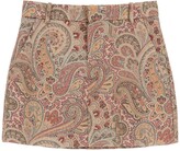 Thumbnail for your product : Etro PAISLEY WOOL BLEND SHORTS 42 Brown,Red,Black Wool,Silk
