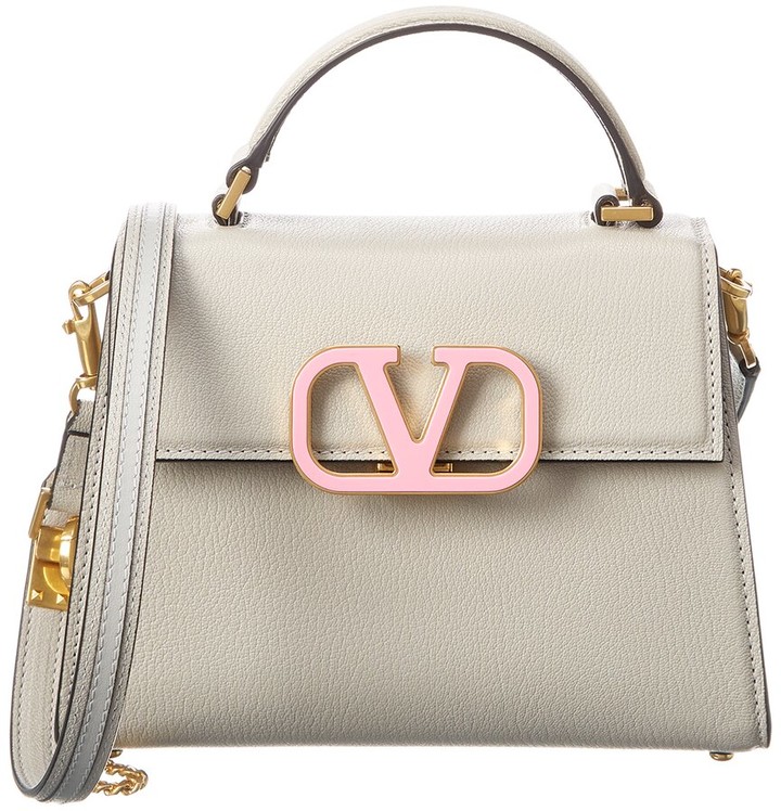 Valentino Vsling Leather Shoulder Bag ShopStyle Hobos