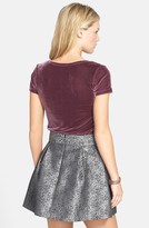 Thumbnail for your product : Frenchi Metallic Crinkle Skirt (Juniors)