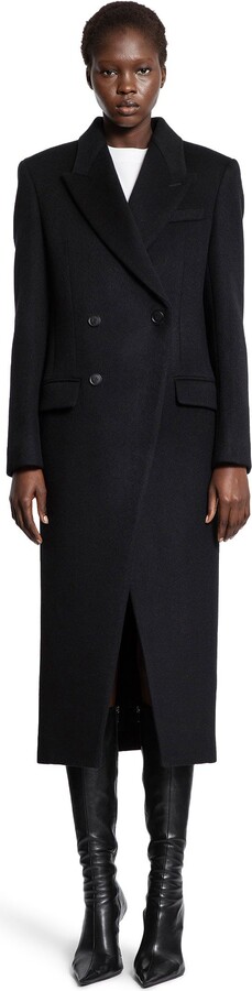 Alexander McQueen Double-Breasted Wool Felt Coat