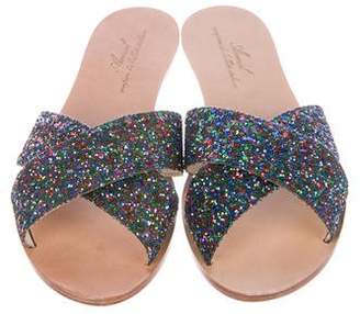 Anniel Glitter Slide Sandals