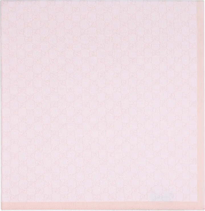 gg pattern wool baby blanket