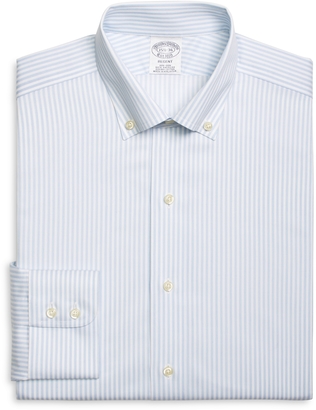 Brooks Brothers Non-Iron Madison Fit Textured Twin Stripe Dress Shirt