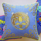 Thumbnail for your product : paperCutts designs Metallic Tiger Embroidered Denim Cushion