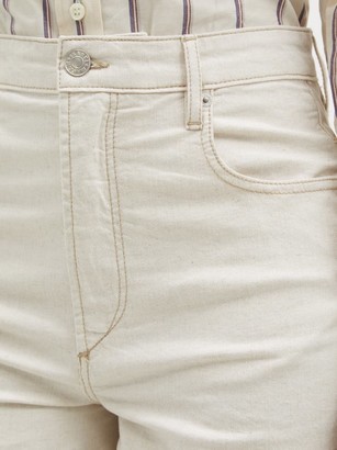Etoile Isabel Marant Lilesibb High-rise Cotton-blend Denim Shorts - Ivory