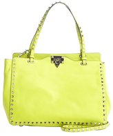 Thumbnail for your product : Valentino yellow leather 'Rockstud' medium tote bag