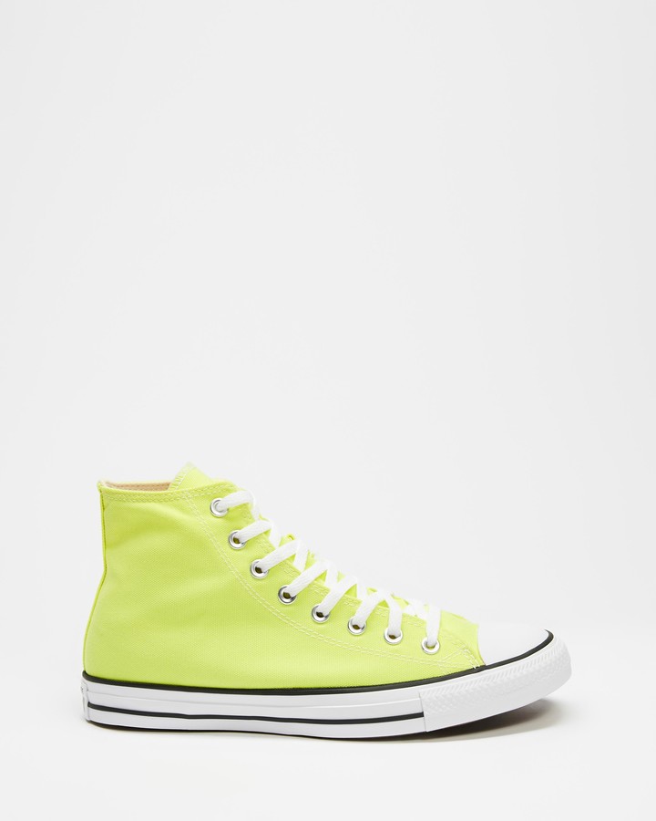 womens yellow high top converse