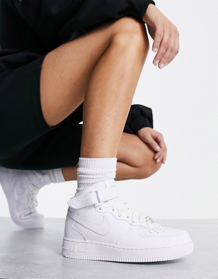 Nike Air Force 1 '07 Mid sneakers in white - ShopStyle