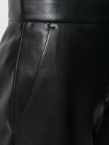 Thumbnail for your product : MSGM Faux Leather Knee-Length Shorts