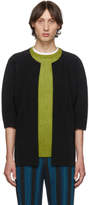 Thumbnail for your product : Issey Miyake Homme Plisse Black Pleated Open Front Cardigan
