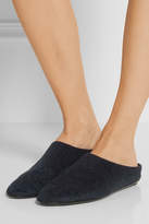 Thumbnail for your product : The Row Bea Cashmere Slippers - Midnight blue