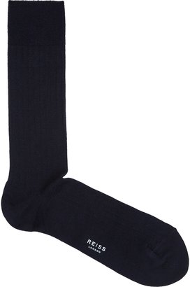 Reiss Fela - Ribbed Socks in Blue, Mens