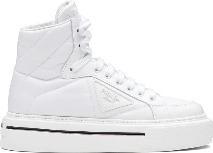 Prada High-Top Lace-Up Sneakers - ShopStyle