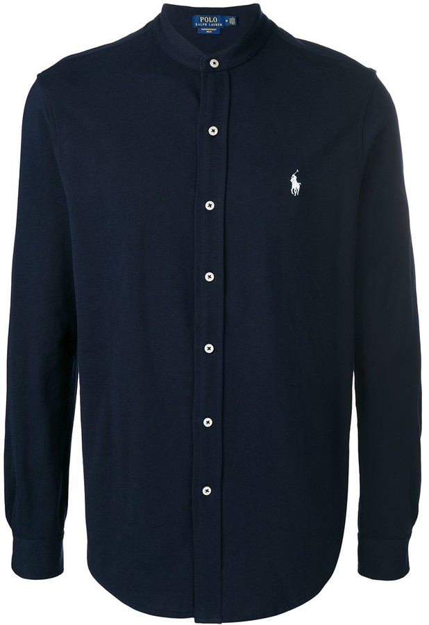 Polo Ralph Lauren Mandarin collar shirt - ShopStyle