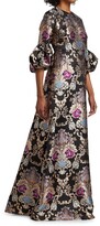Thumbnail for your product : Reem Acra Floral Brocade Gown