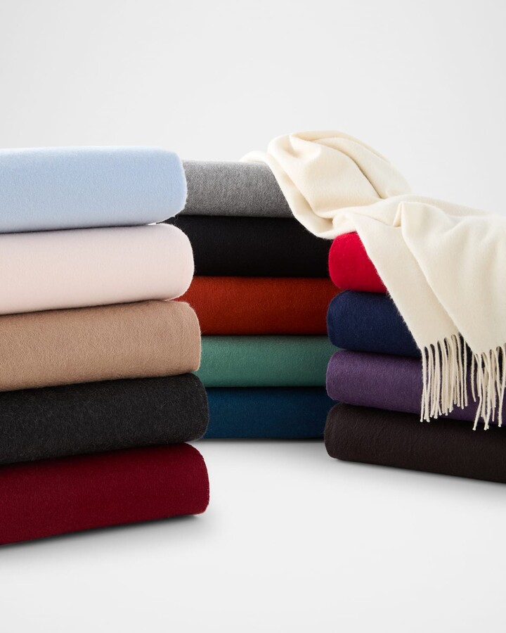 Sofia Cashmere Fringed Cashmere Throw