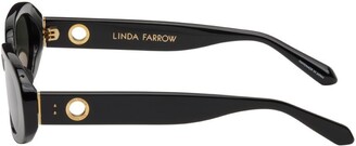 Linda Farrow Black Cara Sunglasses