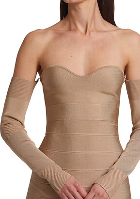 Herve Leger Strapless Sweetheart Icon Dress