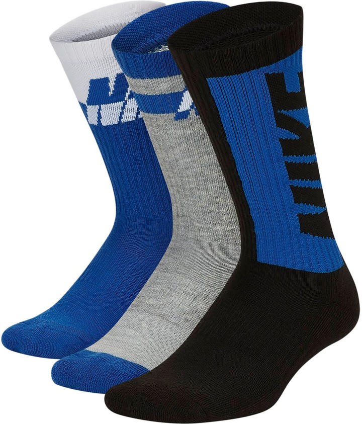 Nike Boys 5-11 3-Pack Colorblock Crew Socks - ShopStyle