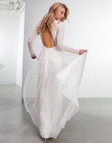 Thumbnail for your product : ASOS EDITION Emilia pearl-embellished wedding dress with cutwork details