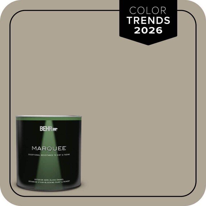 BEHR MARQUEE 1 qt. Home Decorators Collection #HDC-NT-14 Smoked Tan Semi-Gloss Enamel Exterior Paint & Primer