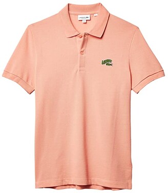 Lacoste Short Sleeve Solid Polo Embroidered Animation Badge on Chest Greet