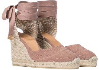 castañer chiara 80 canvas wedge espadrilles