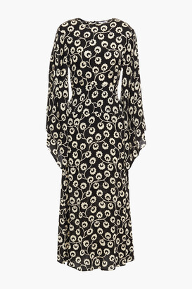 Rixo Stevie floral-print silk jacquard midi dress