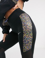Thumbnail for your product : Nike Running Fast cropped leggings in black and orange