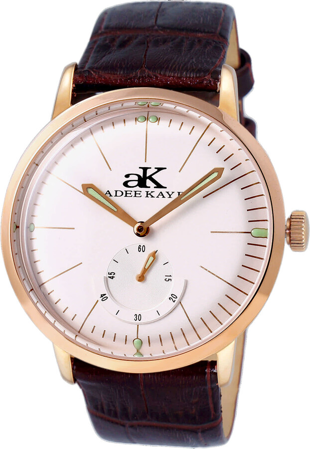 Adee Kaye Men's Simplicity White Dial Watch
