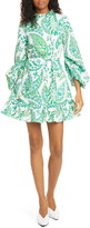 Thumbnail for your product : STAUD Carolina Butterfly Paisley Print Stretch Cotton Minidress