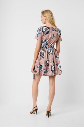 French Connection Amalfi Corsetta Floral Belted Dress