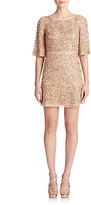 Thumbnail for your product : Alice + Olivia Drina Rhinestone Floral-Embroidered Dress