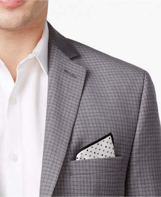 Alfani Men's Slim-Fit Gray Check Sport Coat, Created for Macy's
