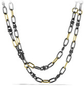 Thumbnail for your product : David Yurman Black & Gold Link Necklace